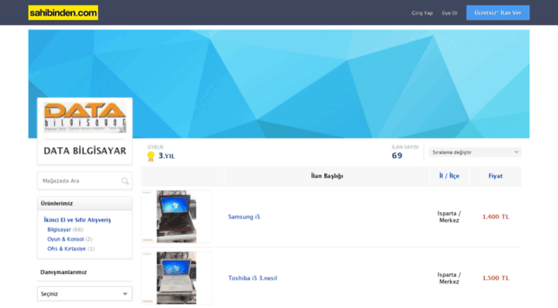 databilgisayar.sahibinden.com