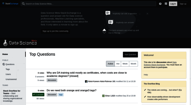 datascience.meta.stackexchange.com
