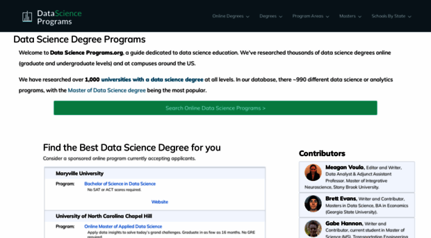 datascienceprograms.org - Over 1000+ Data Science Degree... - Data ...