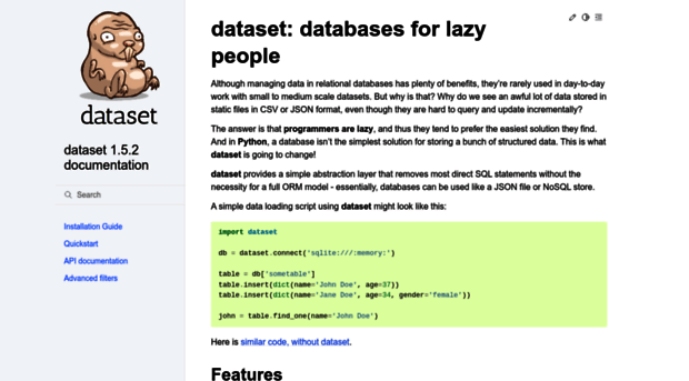 dataset.readthedocs.io