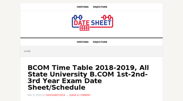 datesheet2019.in