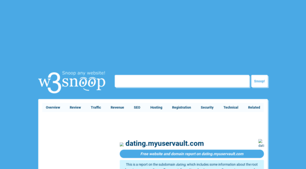dating.myuservault.com.w3snoop.com