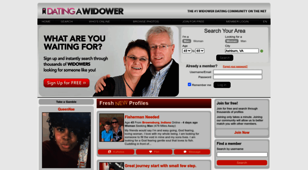 Free online widow dating site