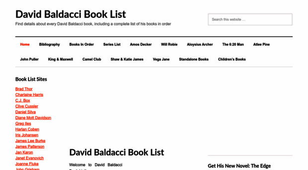 davidbaldaccibooklist.com