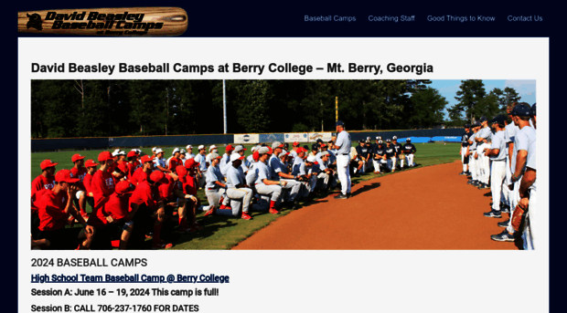 davidbeasleybaseballcamps.com