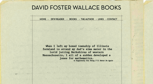 davidfosterwallacebooks.com