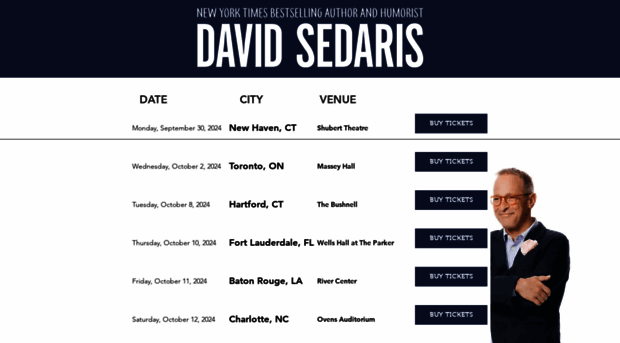 davidsedarisontour.com