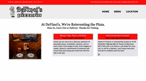 davincispizzeria.com