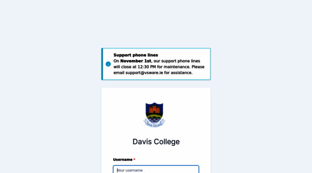 daviscollege.vsware.ie