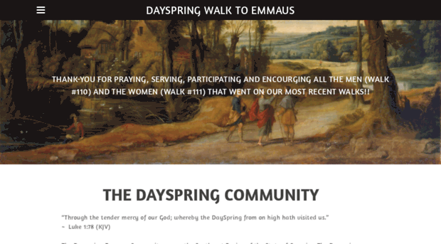 dayspringwalktoemmaus.com