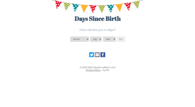 dayssincebirth.com