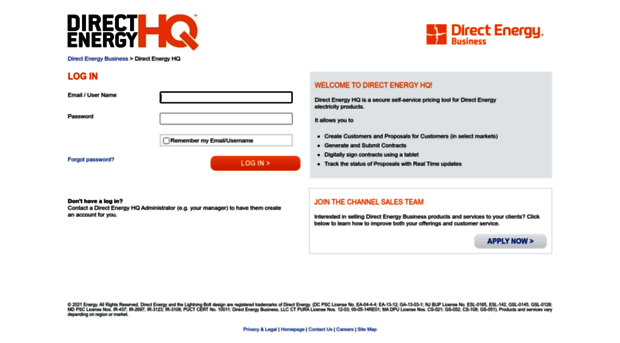 dbdehqreg.directenergy.com