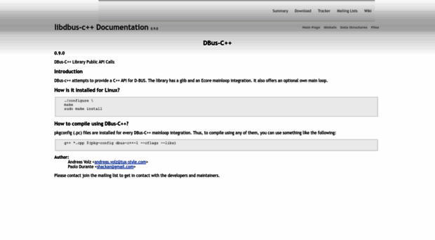 dbus-cplusplus.sourceforge.net