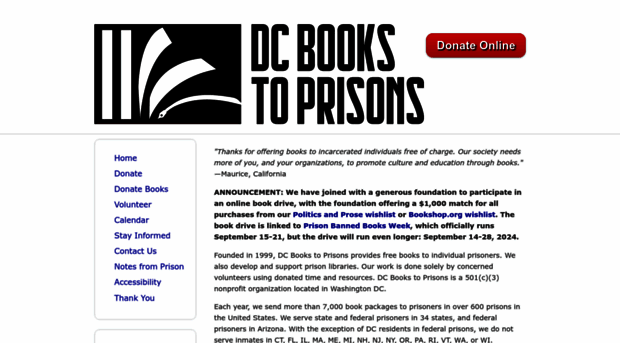 dcbookstoprisoners.org