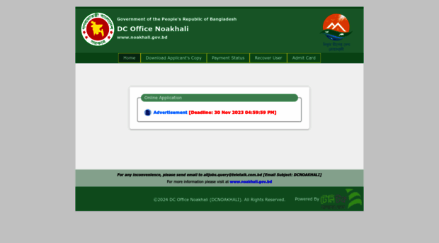 dcnoakhali.teletalk.com.bd