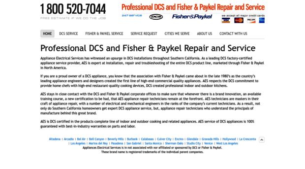 dcsfisherpaykelservice.com