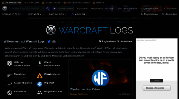 de.warcraftlogs.com