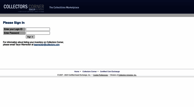 dealer.collectorscorner.com
