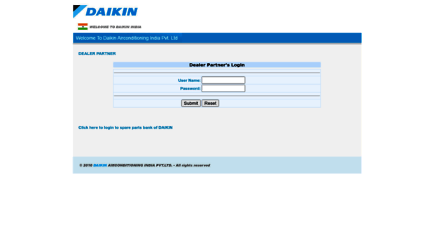 dealerlogin.daikinindia.com