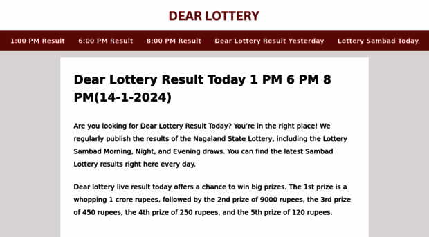 dear-lottery.in