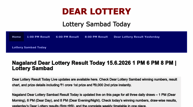 dearlottery.tv