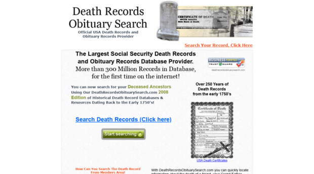 deathrecordsobituarysearch.com