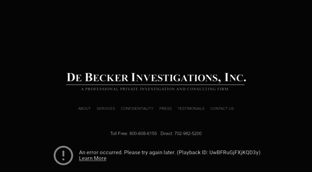 debeckerinvestigations.com