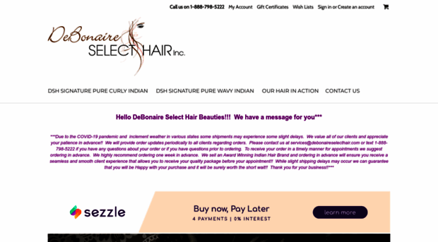 debonaireselecthair.com