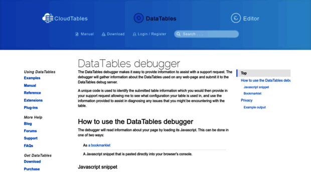 debug.datatables.net