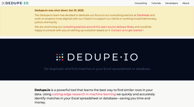 dedupe.io