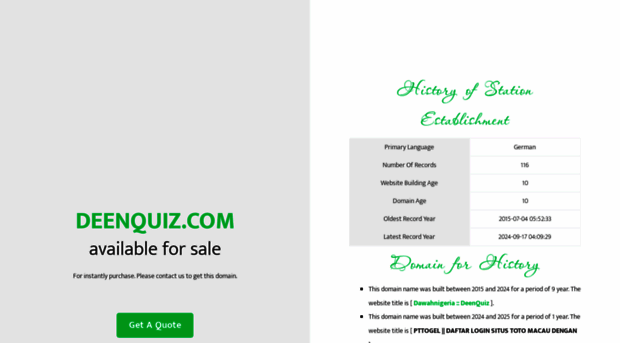 deenquiz.com