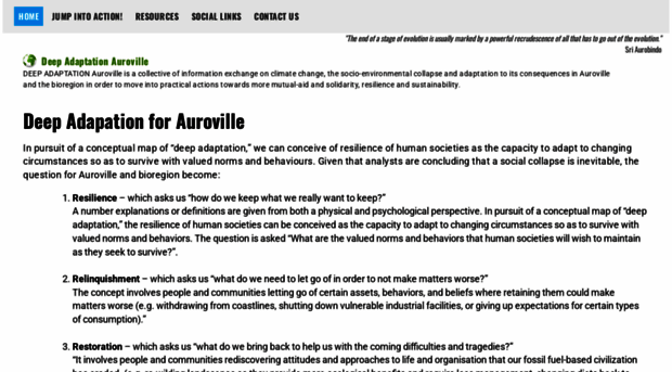 deepadaptation.auroville.org