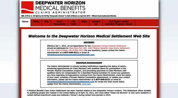 deepwaterhorizonmedicalsettlement.com