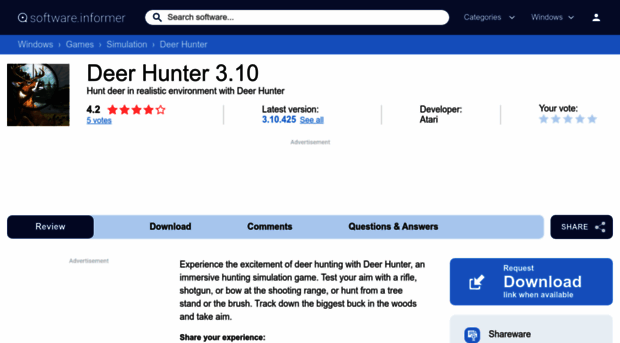 deer-hunter.software.informer.com