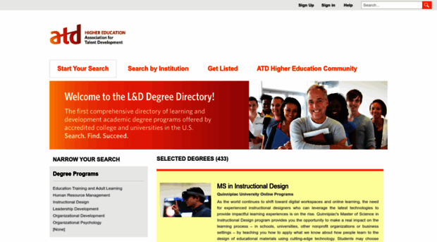 degreedirectory.td.org