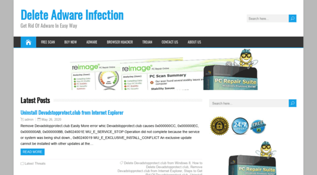 deleteadwareinfection.com