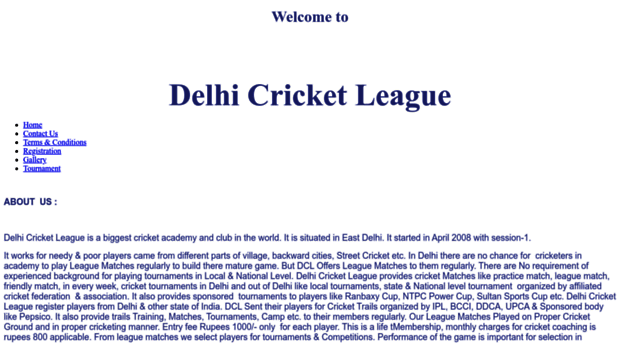 delhicricketleague.in