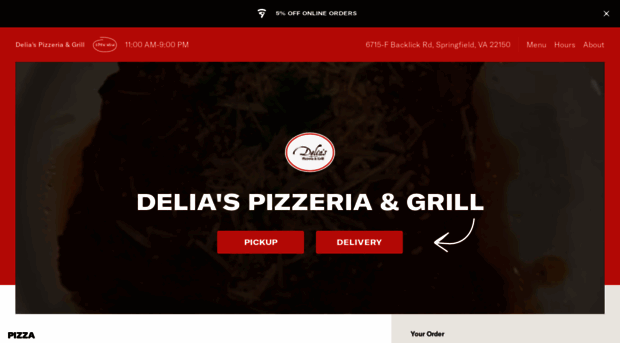 deliaspizzamenu.com