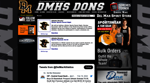 delmarathletics.olinesports.com