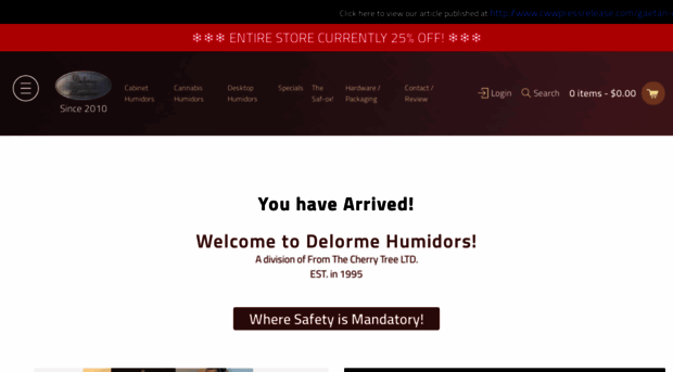 delormehumidors.com