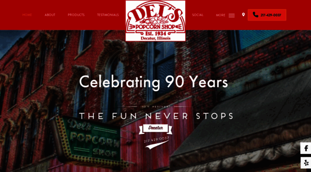 delspopcorn.com