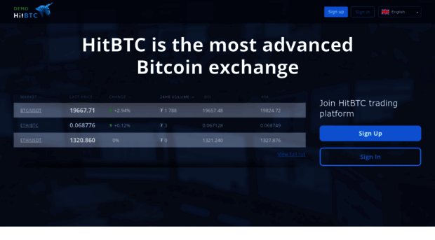 demo.hitbtc.com