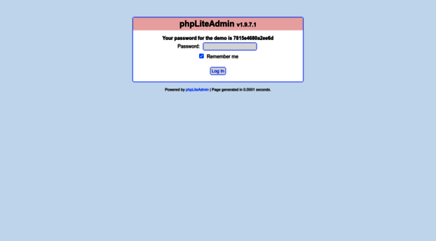 demo.phpliteadmin.org