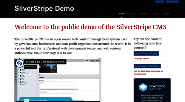 demo.silverstripe.com