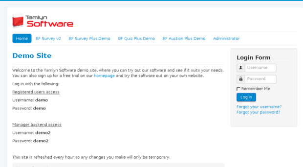 demo.tamlynsoftware.com