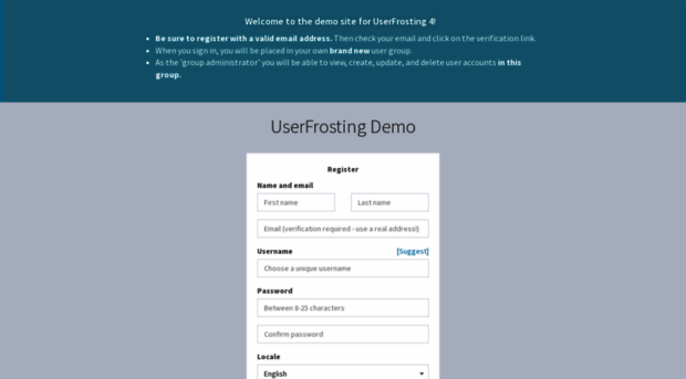 demo.userfrosting.com