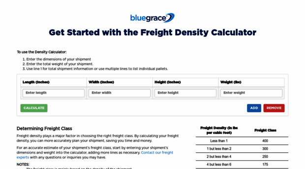 densitycalc.mybluegrace.com