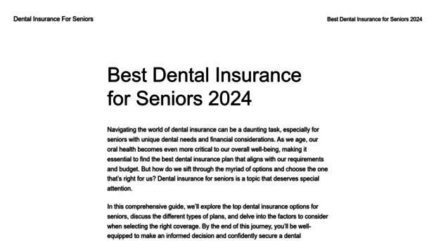 dentalinsuranceforseniors.org