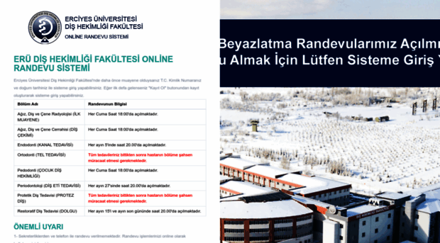 dentonlinerandevu.erciyes.edu.tr