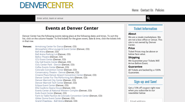 denver.center-tickets.net